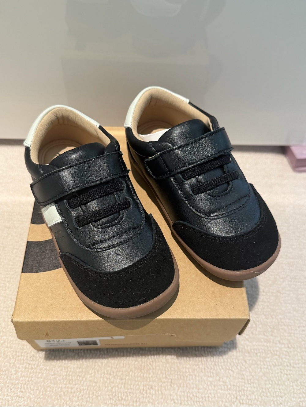 Old Soles Black Sneakers with Beige Heel Accent